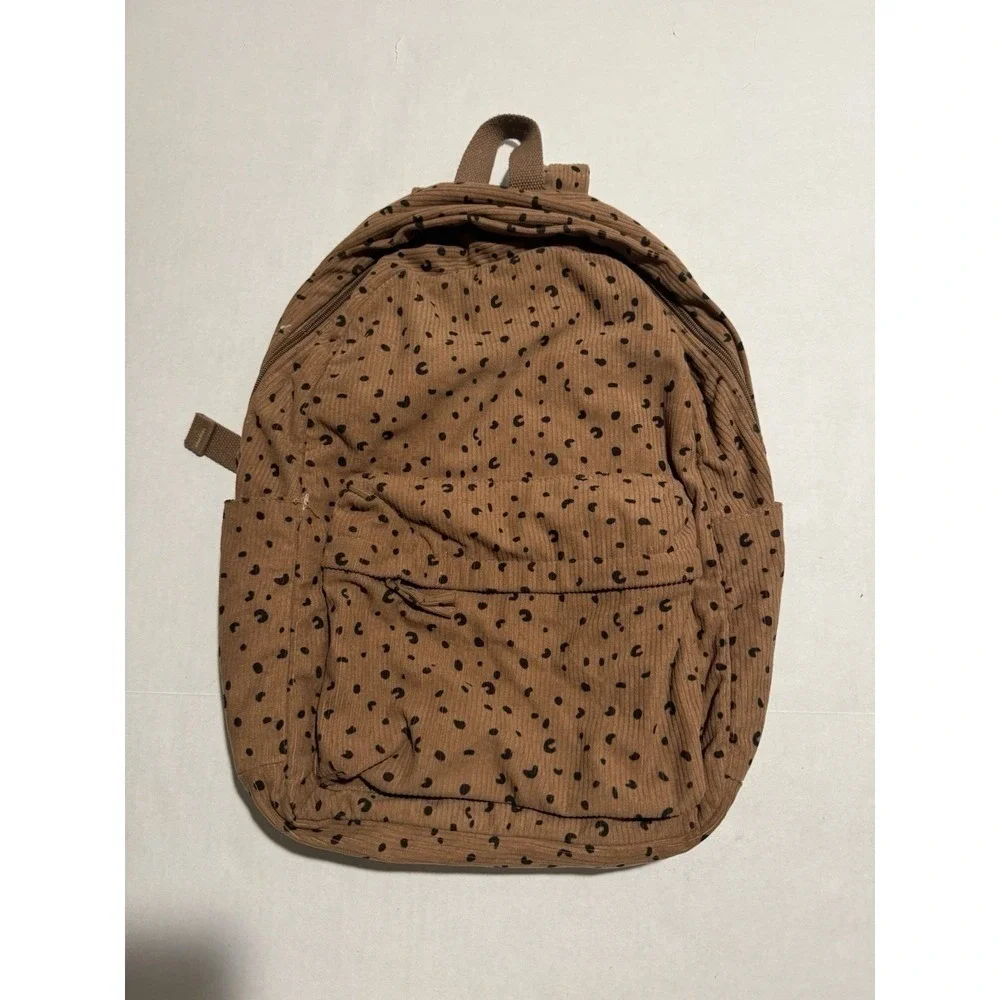 Unbranded Textured Leopard Print Soft Backpack #A105